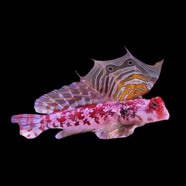 Pink Scooter Dragonette Synchiropus Ocellatus - Real Aquatics