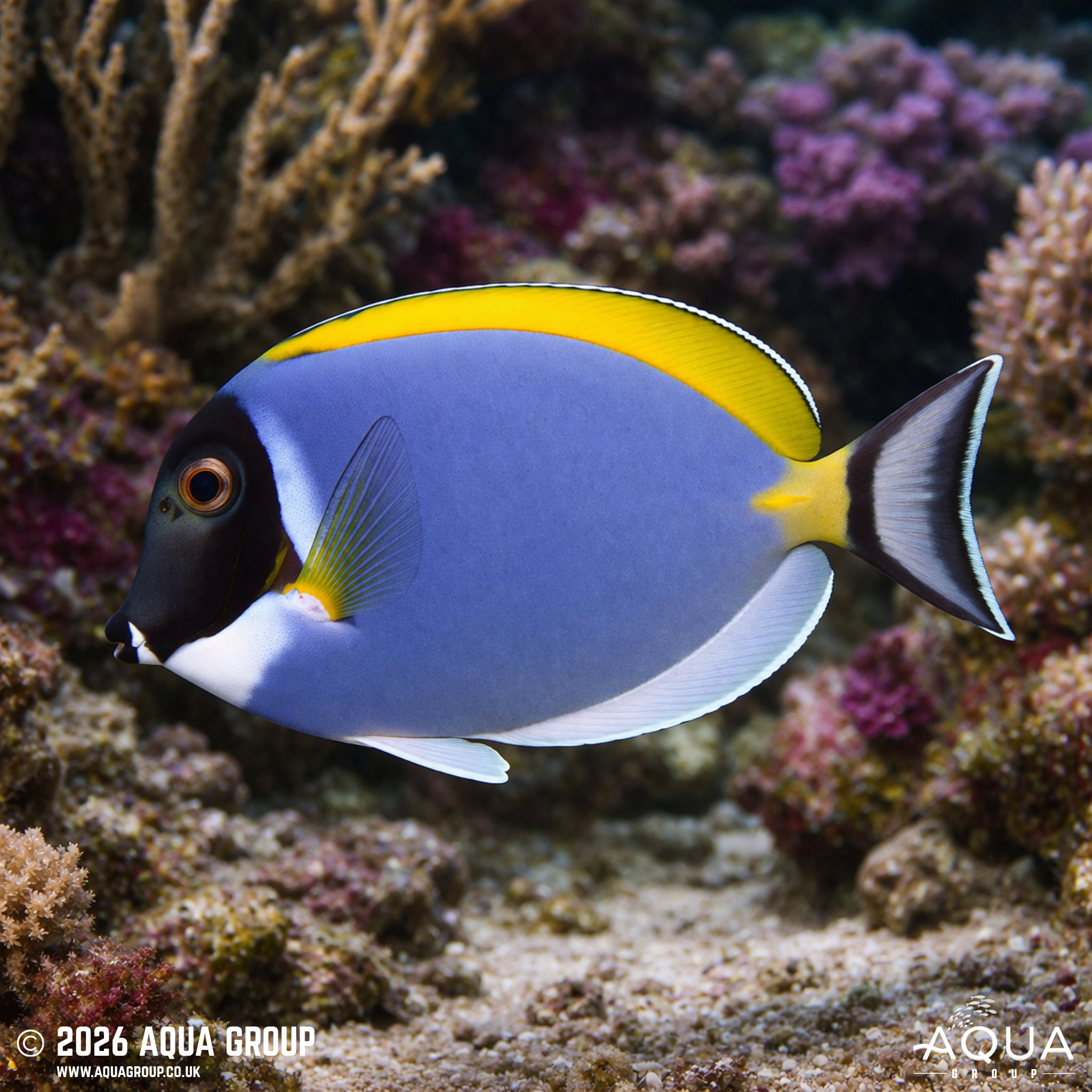 Powder Blue Tang (Acanthurus leucosternon)