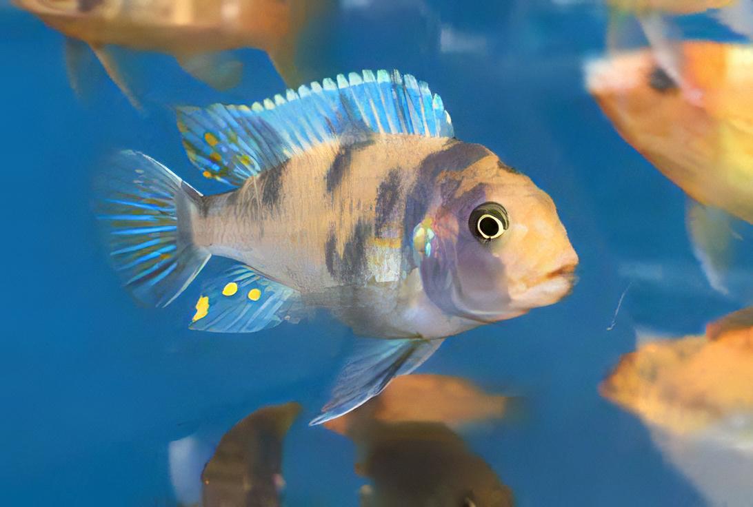 Pseudotropheus Zebra Orange Blotch Malawi African Cichlid - Real Aquatics