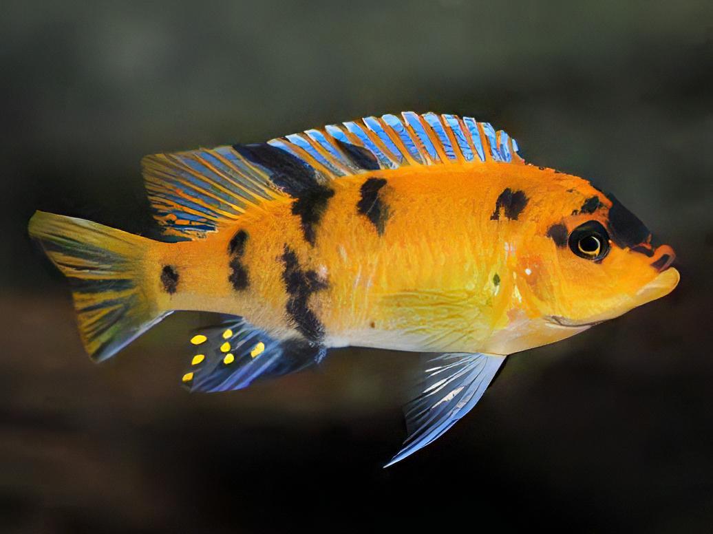 Pseudotropheus Zebra Orange Blotch Malawi African Cichlid - Real Aquatics