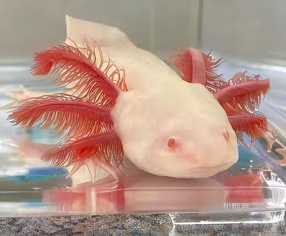 Albino Pink Red Eye Axolotl Ambystoma Mexicanum