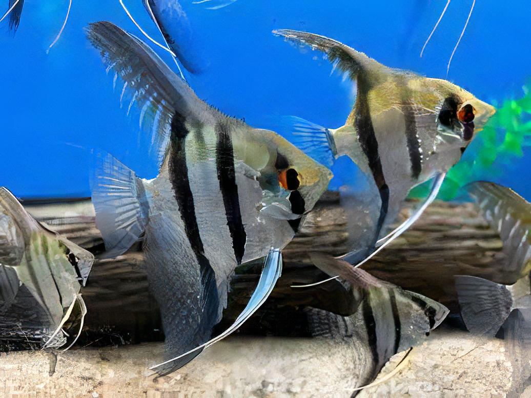 Silver Angelfish Pterophyllum Scalare - Real Aquatics