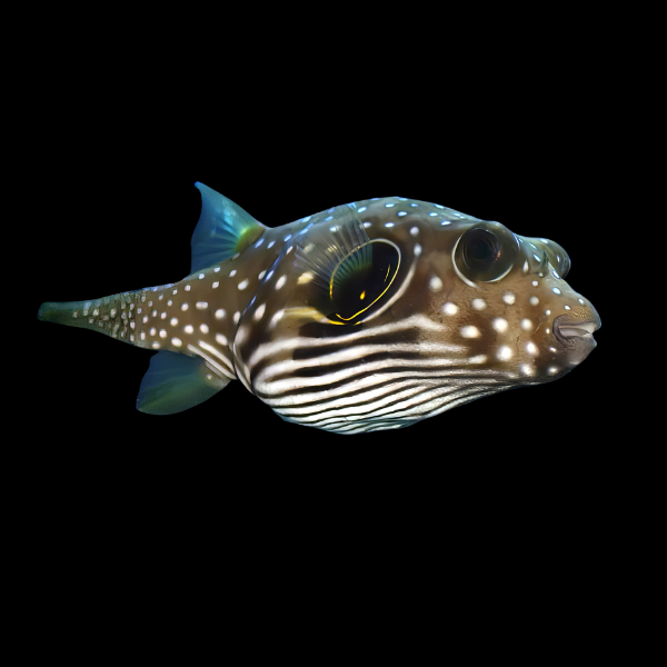 Stars & Stripes Pufferfish Arothron Hispidus - Real Aquatics