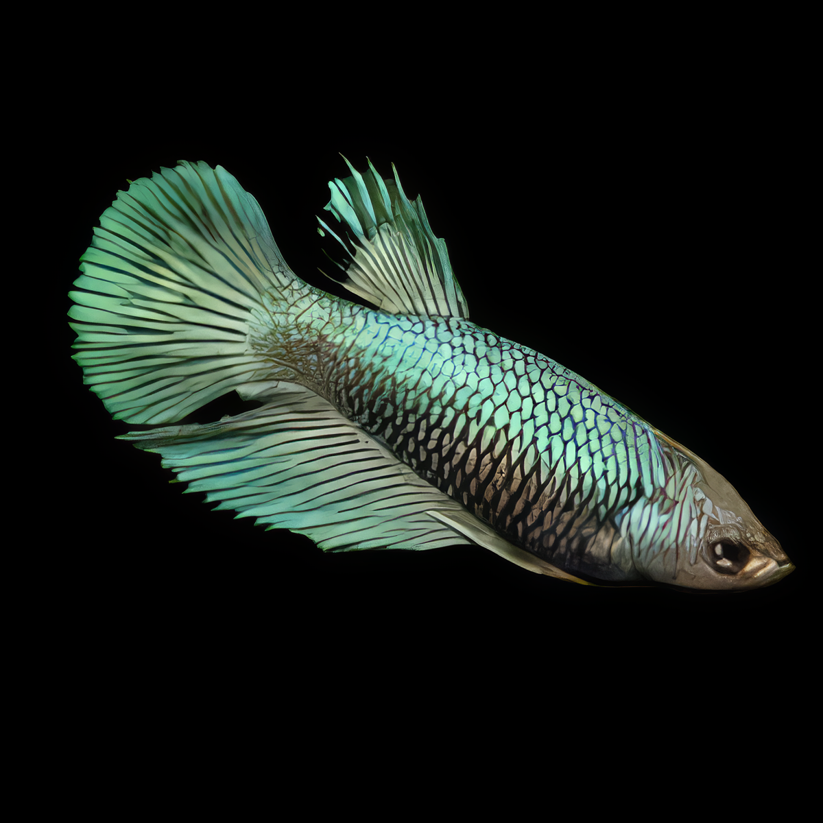 Veiltail Betta Female Turquoise 3cm - Real Aquatics
