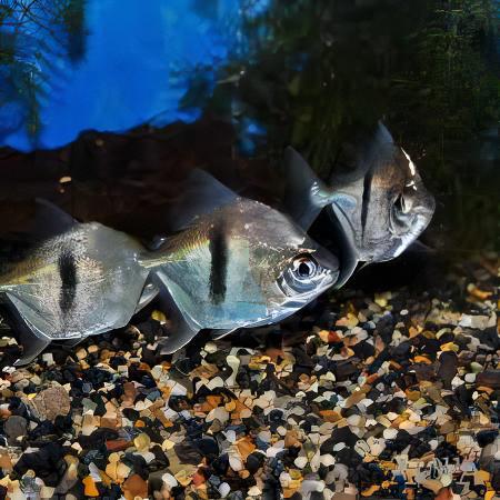 Black Banded Pacu Wide Bar Dollar Myleus Schomburgkii 5cm - Real Aquatics