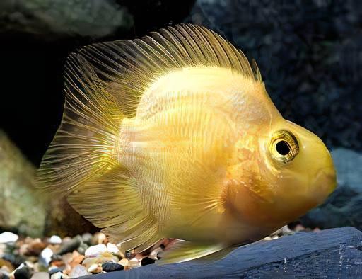 Yellow Parrot Fish Hybrid Amphilophus Citrinellus Vieja melanurus 5cm - Real Aquatics