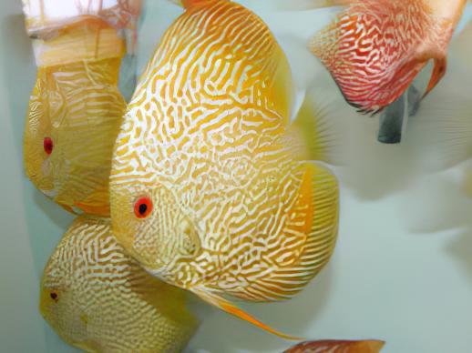 Yellow Pigeon Snakeskin Discus - Real Aquatics