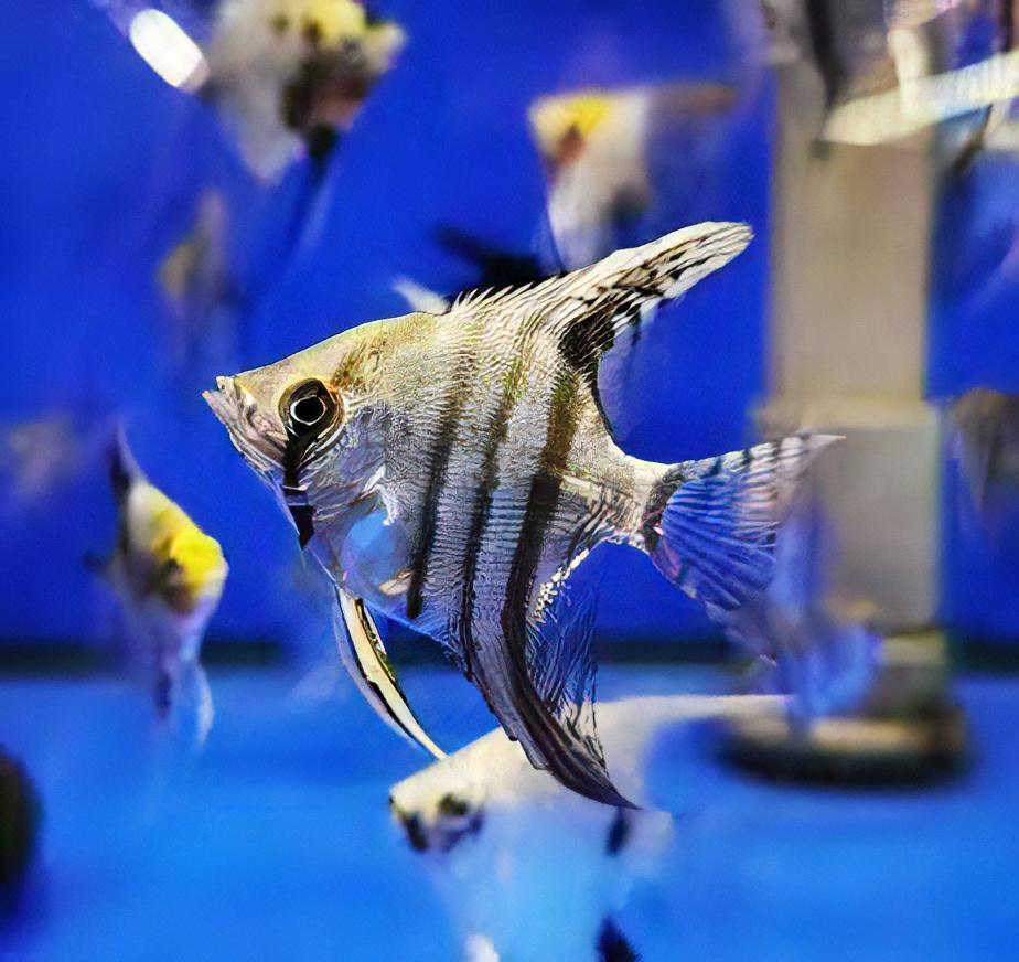 Zebra Angelfish Pterophyllum Scalare - Real Aquatics