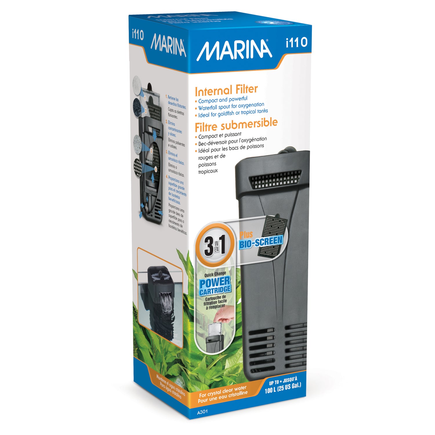 Marina i110 Internal Filter for Aquariums up to 100L