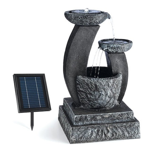 PondXpert Solar Water Feature Bird Bath with LED's