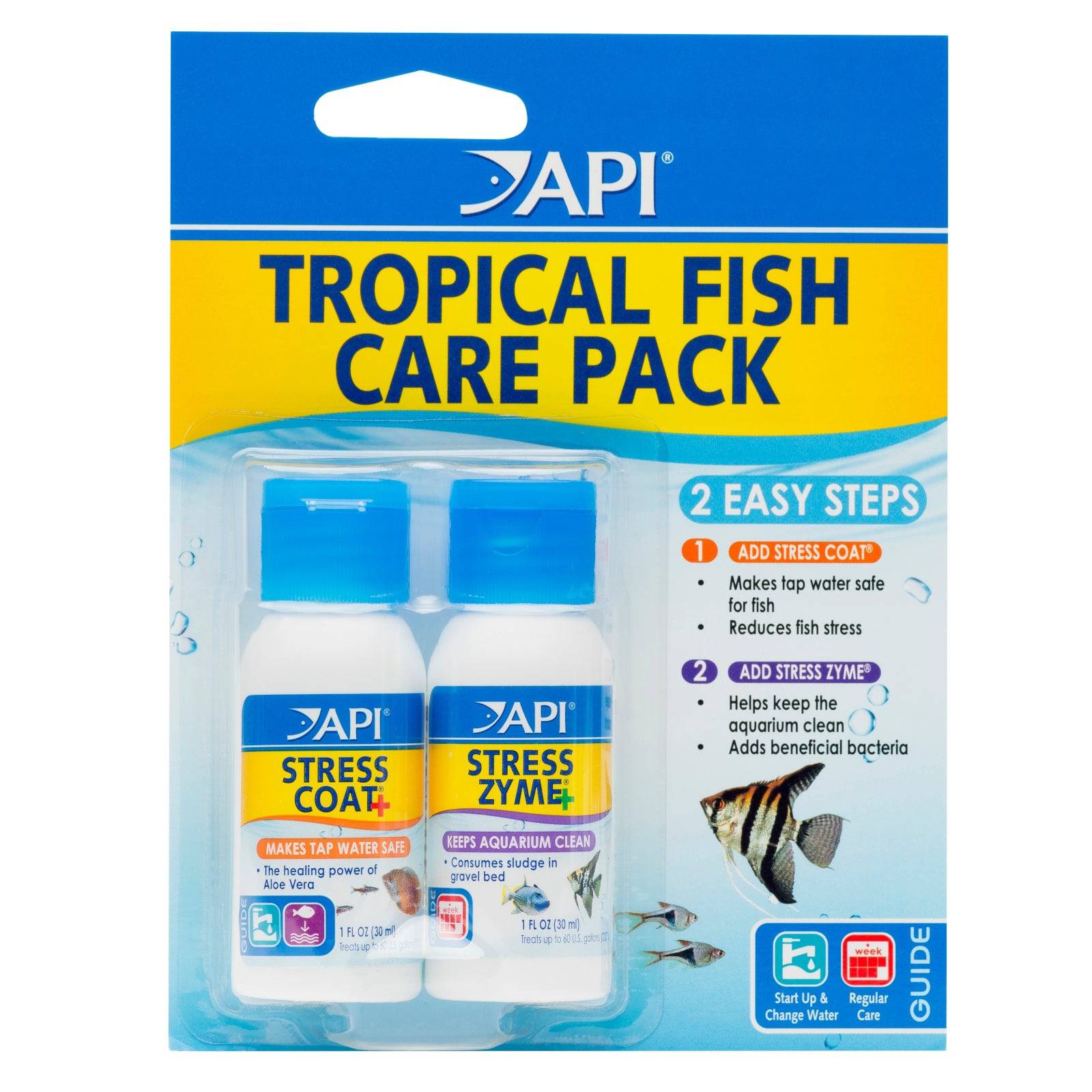 API Tropical Fish Care Pack - Stress Zyme 30ml / Stress Coat 30ml - Real Aquatics