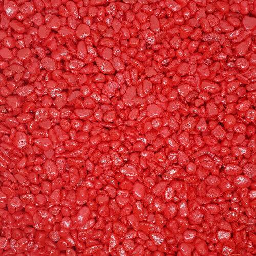 Aqua One Aquarium Fish Tank Coloured Gravel Scarlet Red 4-6mm - Real Aquatics