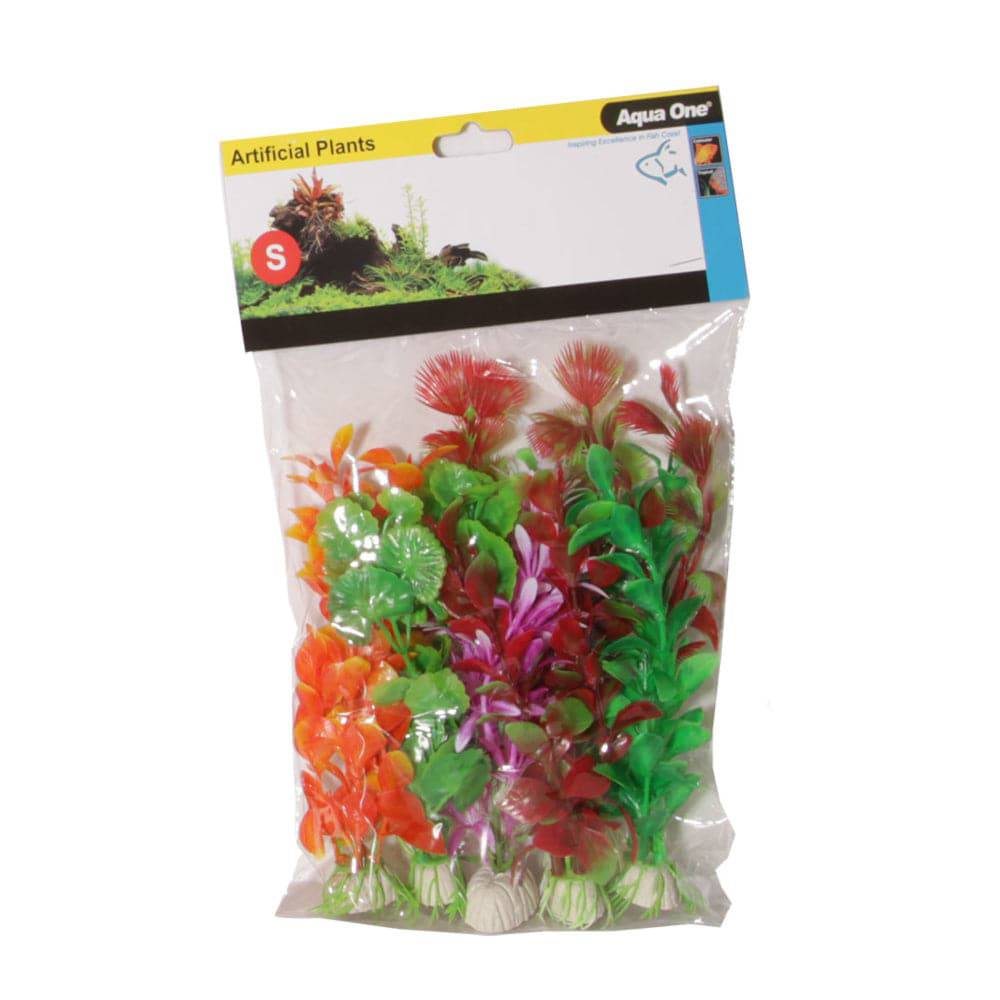 Aqua One Plastic Plant Packs Small 20cm 6pk