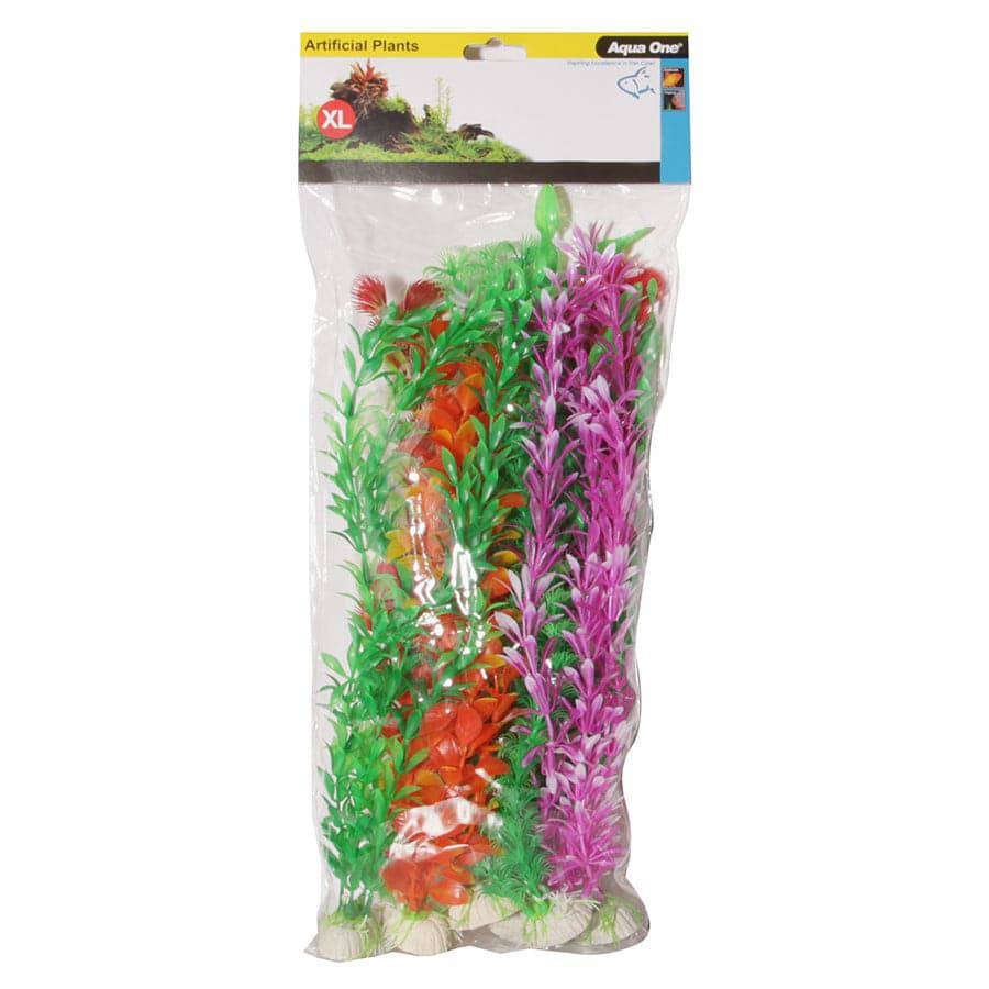 Aqua One Plastic Plant Packs X-Large 40cm 6pk