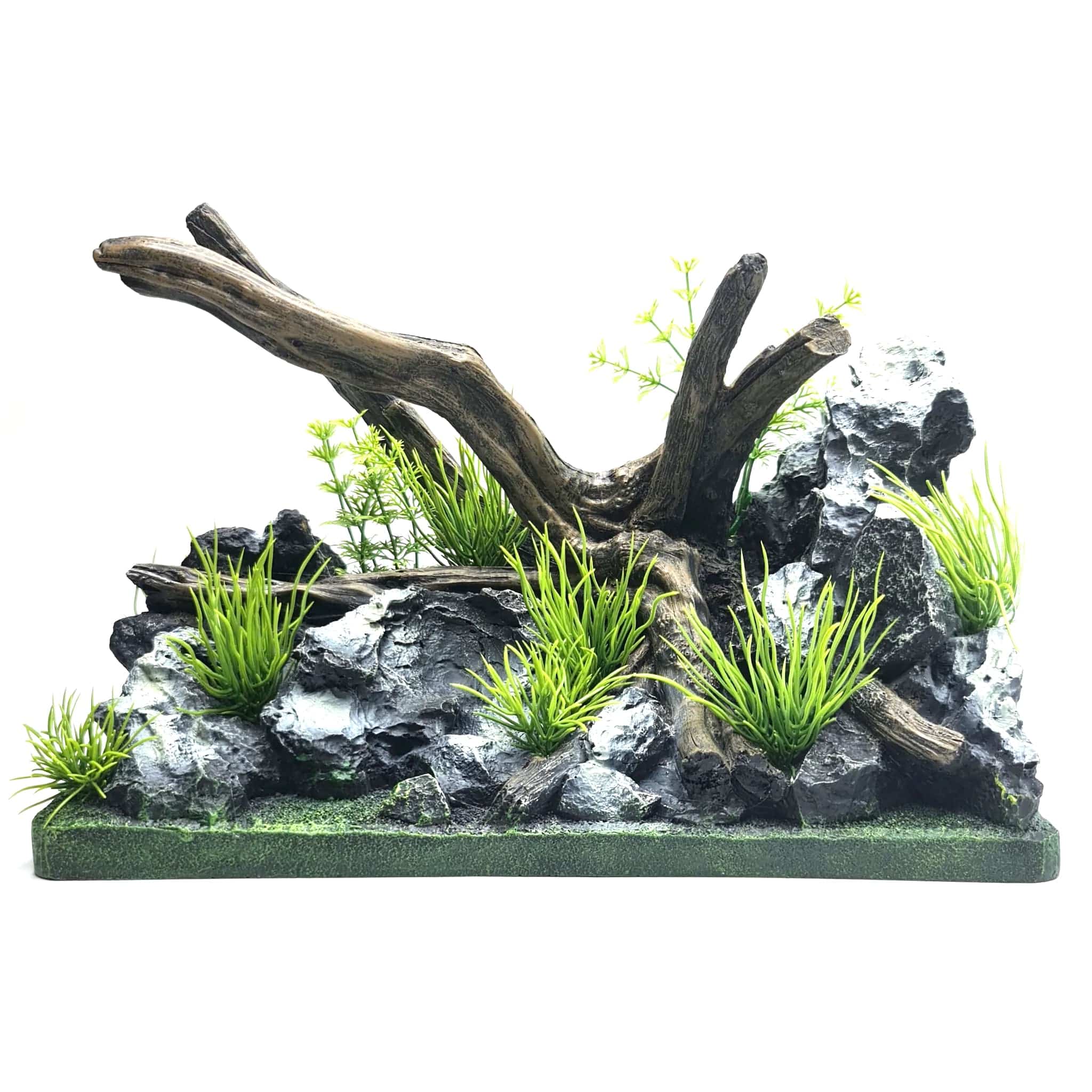 ReadyScape Ornaments Driftwood on Rock Dark Wood Medium