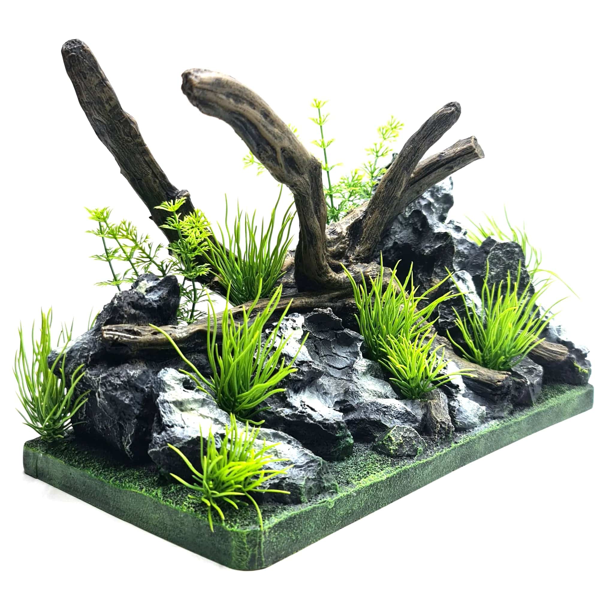 ReadyScape Ornaments Driftwood on Rock Dark Wood Medium