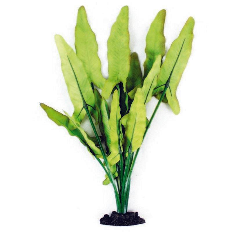 Aqua One Silk Plants Green White Sword 3 Sizes - Real Aquatics