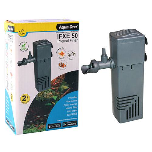 Aqua One Fish Tank Internal Filter IFXE 50 250L/h Aquariums up to 50L - Real Aquatics