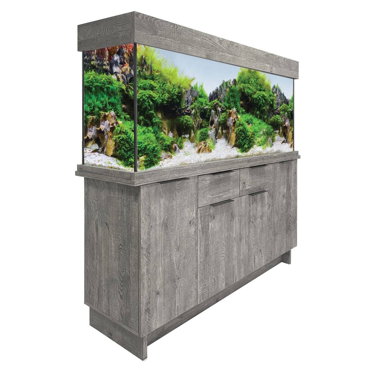 Aqua One Urban Oak Style Aquarium Fish Tank with Cabinet 150cm 300L - Real Aquatics