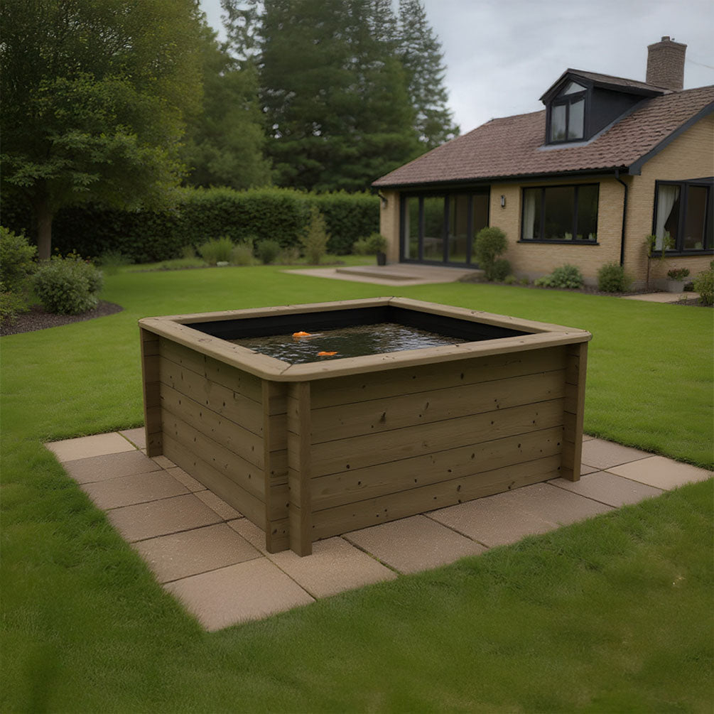 The Garden Timber Company Wooden Fish Ponds 1.5x1.5m 697mm Height 978L