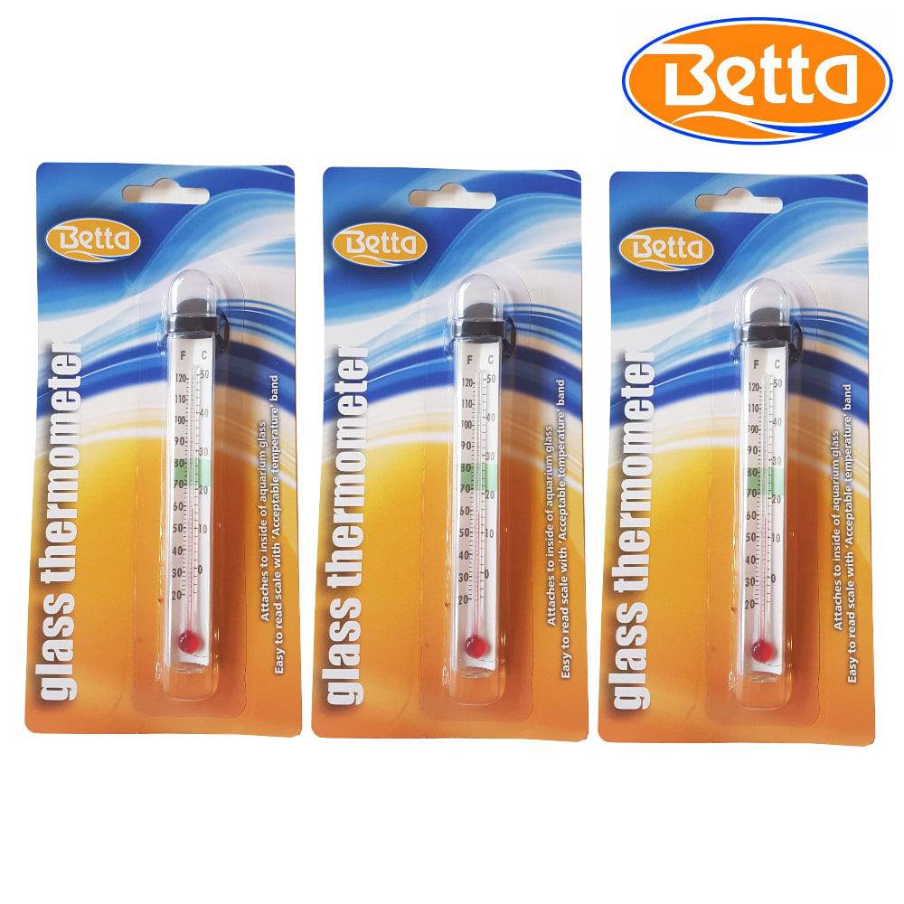 Betta Easy Read Aquarium Glass Thermometer - Real Aquatics