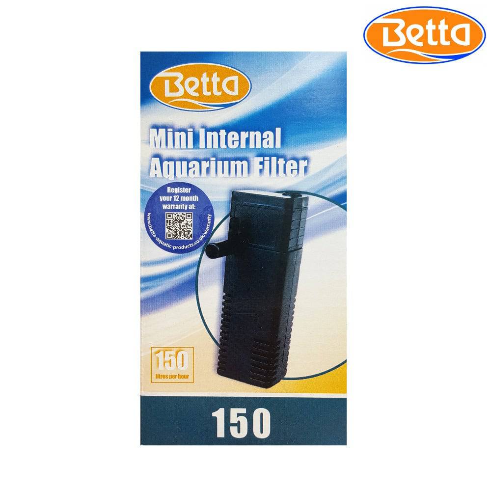 Betta Fish Tank Internal Filter 150L/h Aquariums up to 25L - Real Aquatics