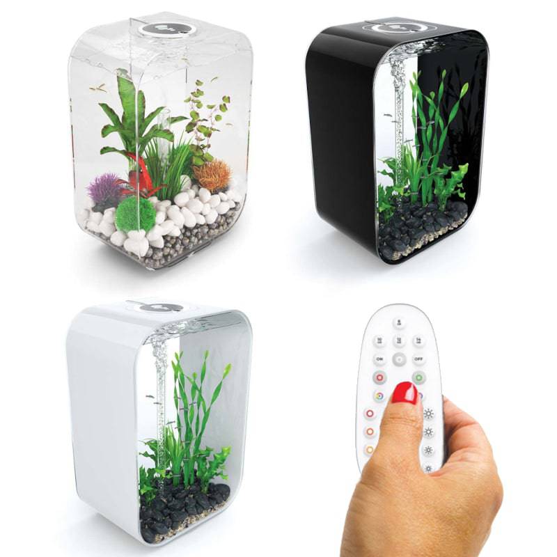 BiOrb Life 45L Aquarium MCR LED Lighting Black / White / Clear - Real Aquatics