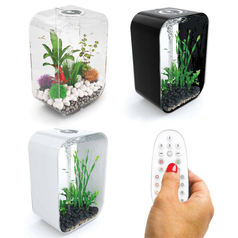 BiOrb Life 60L Aquarium MCR LED Lighting Black / White / Clear - Real Aquatics