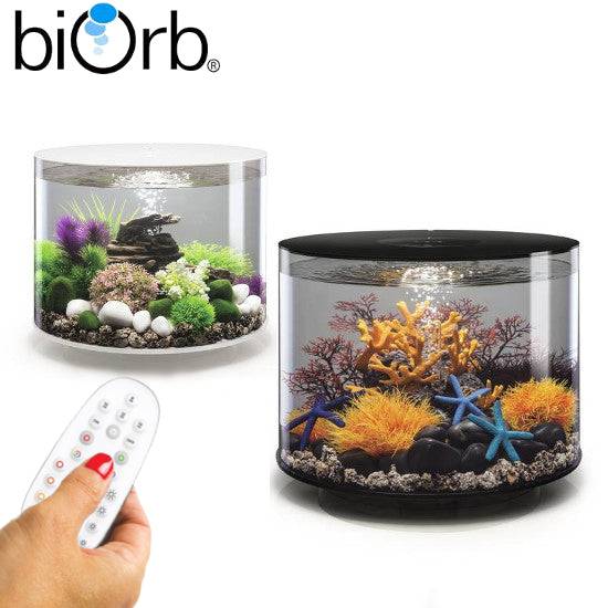 BiOrb Tube 35 Aquarium MCR LED Lighting Black / White - Real Aquatics