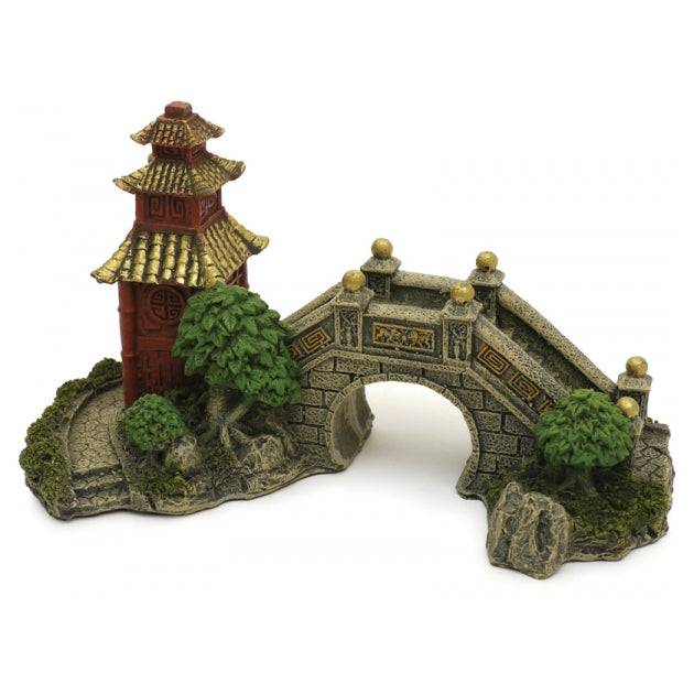 Blue Ribbon Aquarium Ornaments Japanese Garden Bridge - Real Aquatics