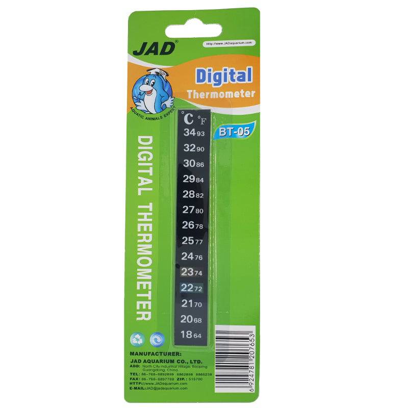 JAD Digital Strip Aquarium Thermometer BT-05 - Real Aquatics