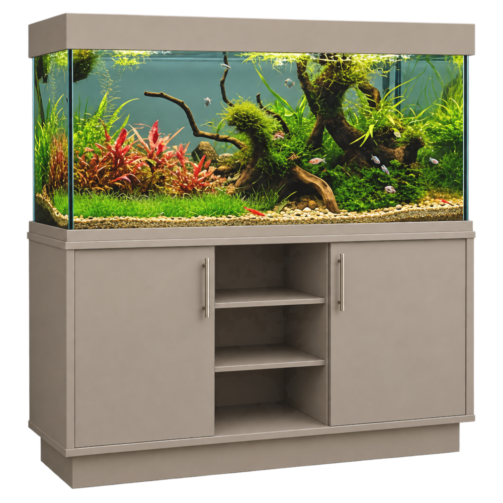 Aqua One OakStyle Fish Tank Aquarium & Cabinet Set Soft Cashmere 116cm 230L