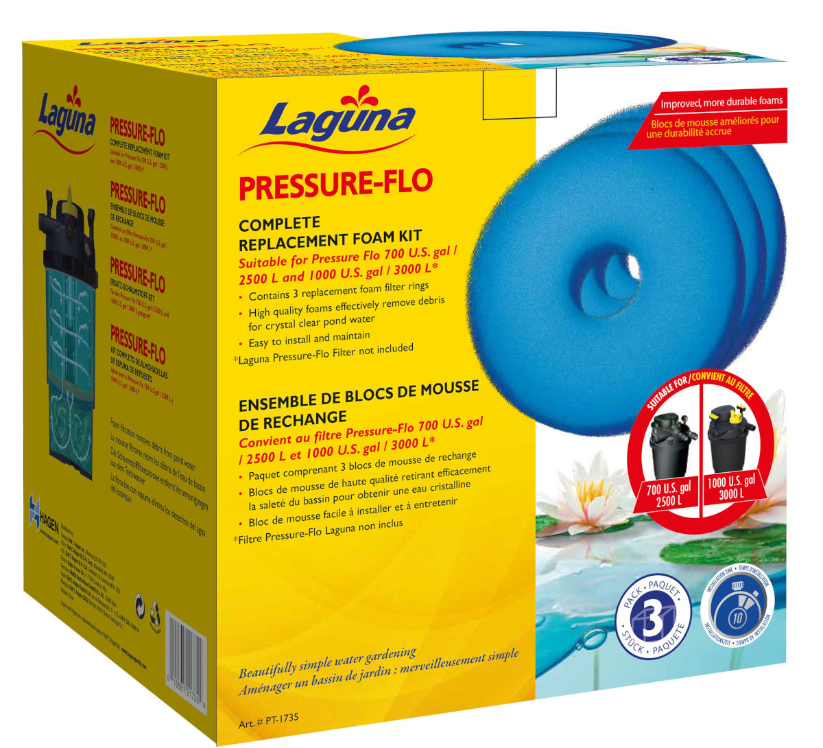 Laguna Pressure Flo Replacement Foam Packs