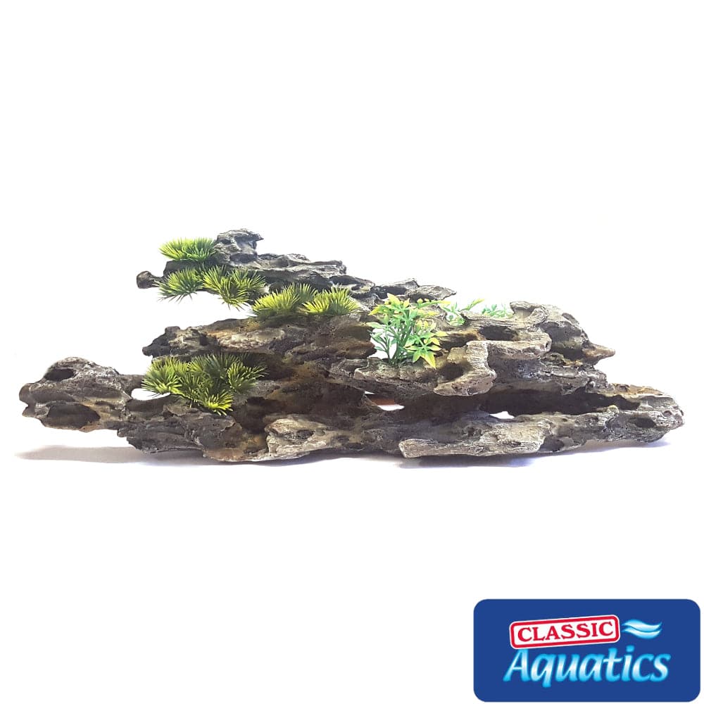 Classic Aquatics Driftwood w. Plants Ornament - Real Aquatics