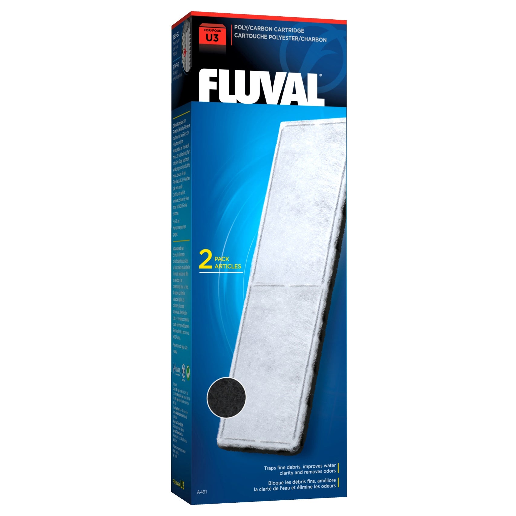 Fluval U3 Poly/Carbon Cartridge 2pcs