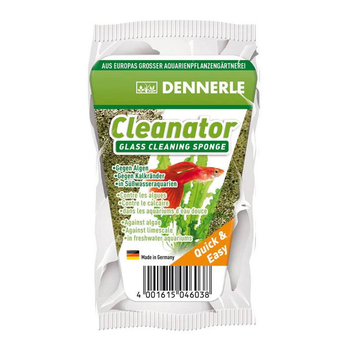 Dennerle Cleanator Glass Cleaning Sponge - tackles Algae & Limescale - Real Aquatics