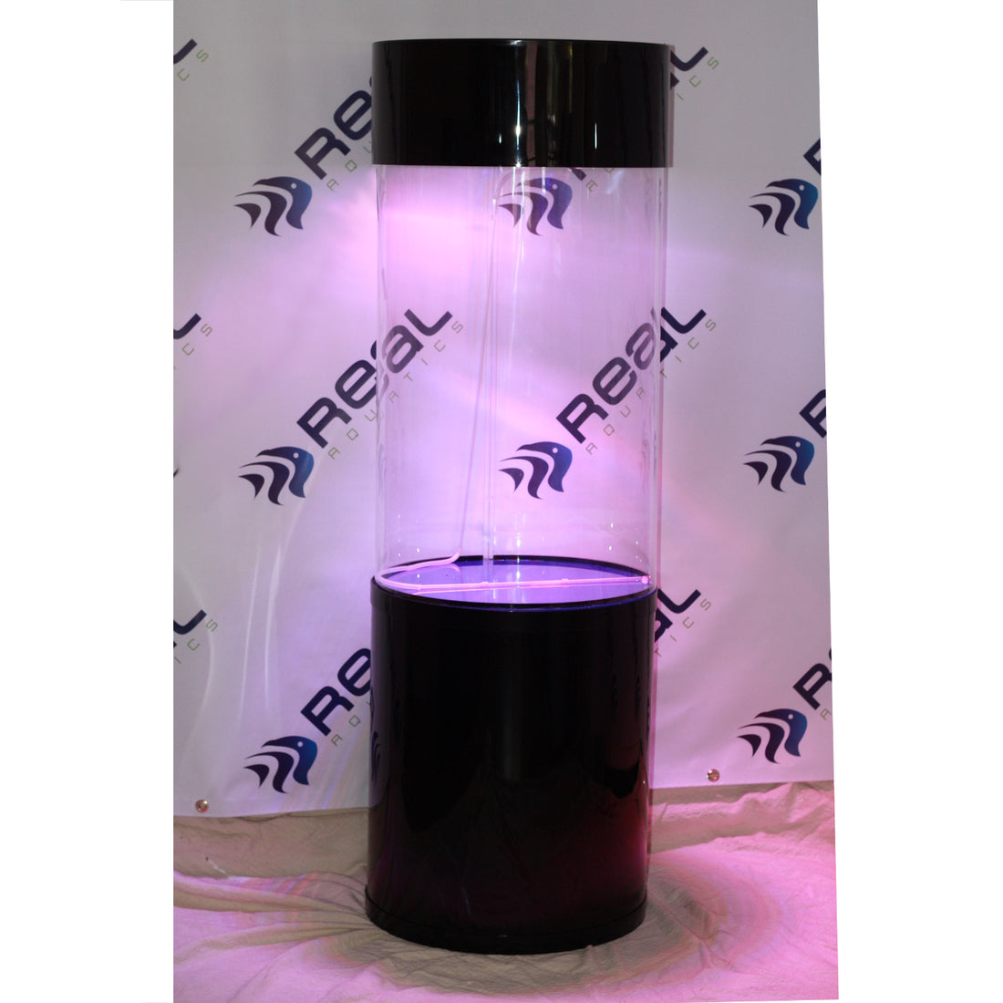 Column Aquarium Fish Tank Gloss Black 80L