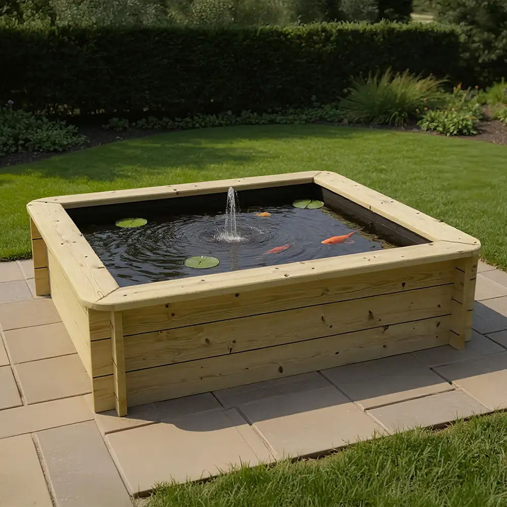 The Garden Timber Company Wooden Fish Ponds 1.5x1.5m 429mm Height 588L