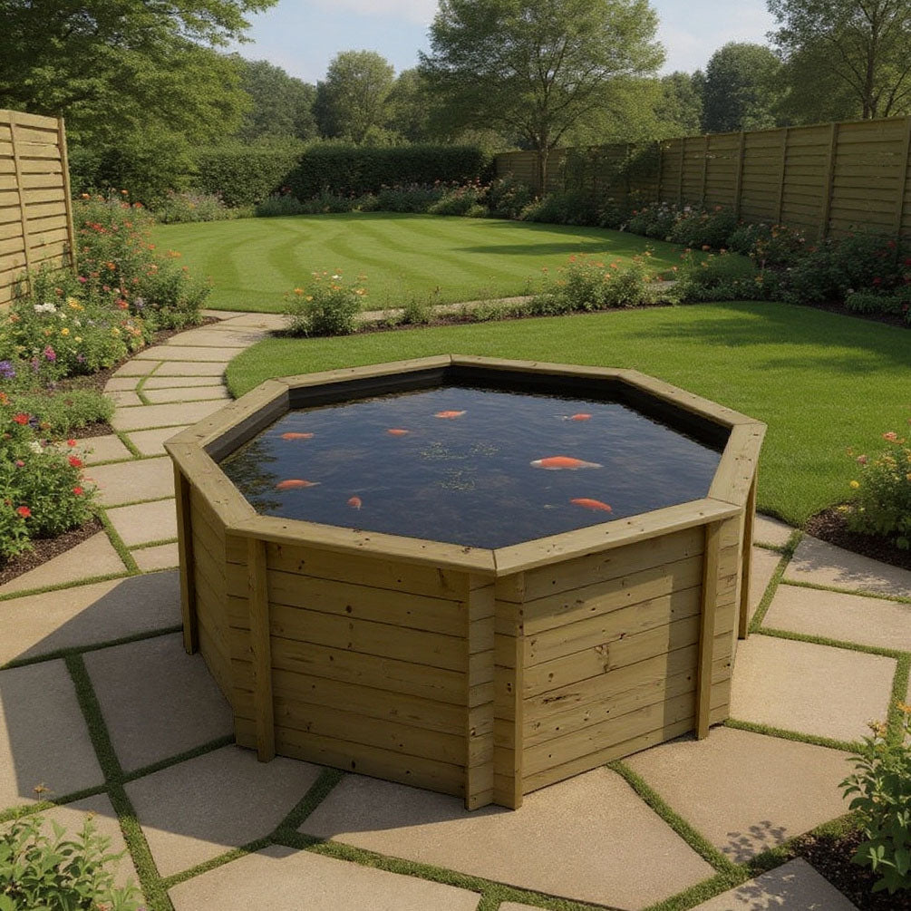 The Garden Timber Company Wooden Fish Ponds 8ft Octagonal 1099mm Height 4297L