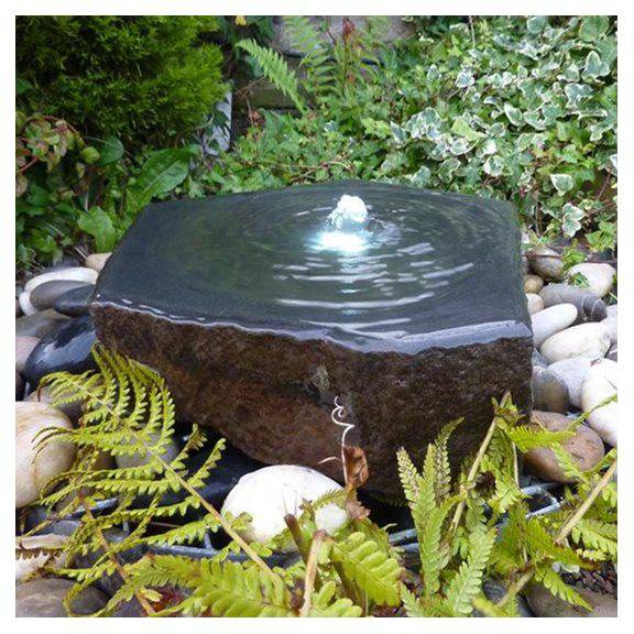 Babbling Basalt Slab Water Garden Water Feature 40x50x8cm - Real Aquatics