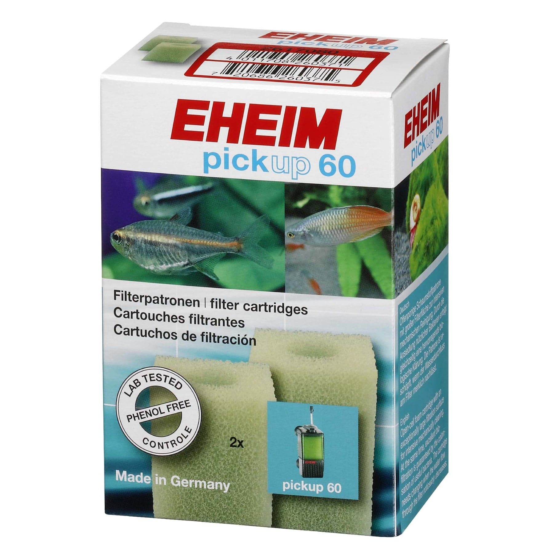 Eheim Filter Cartridges Pickup 60 2pk 2617080