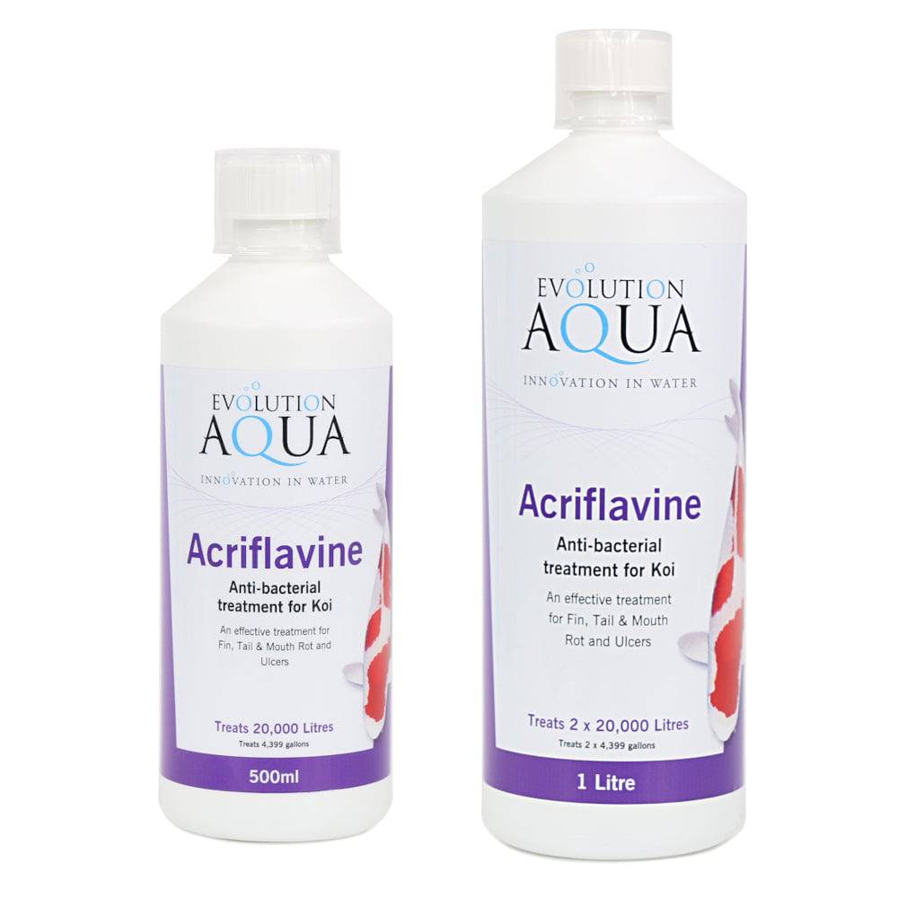 Evolution Aqua Pond Acriflavine Anti-bacterial Treatment for Koi 500/1000ml - Real Aquatics