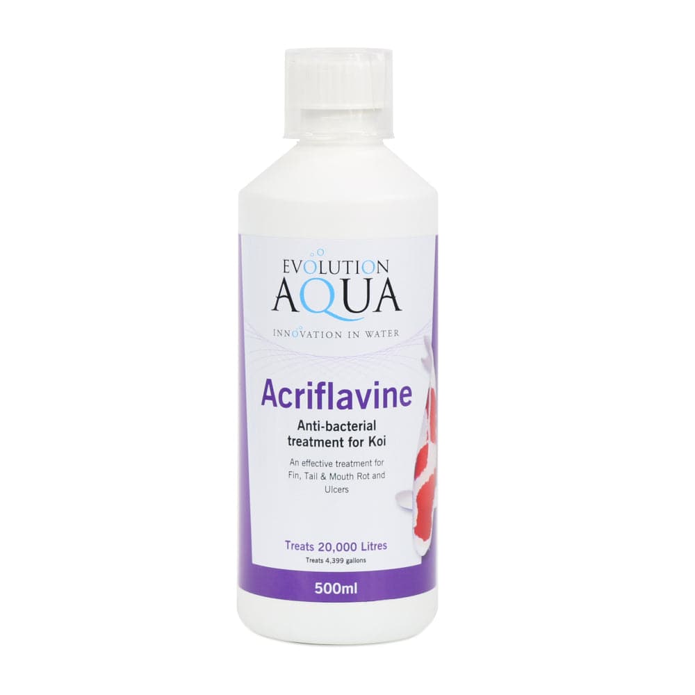 Evolution Aqua Pond Acriflavine Anti-bacterial Treatment for Koi 500/1000ml - Real Aquatics