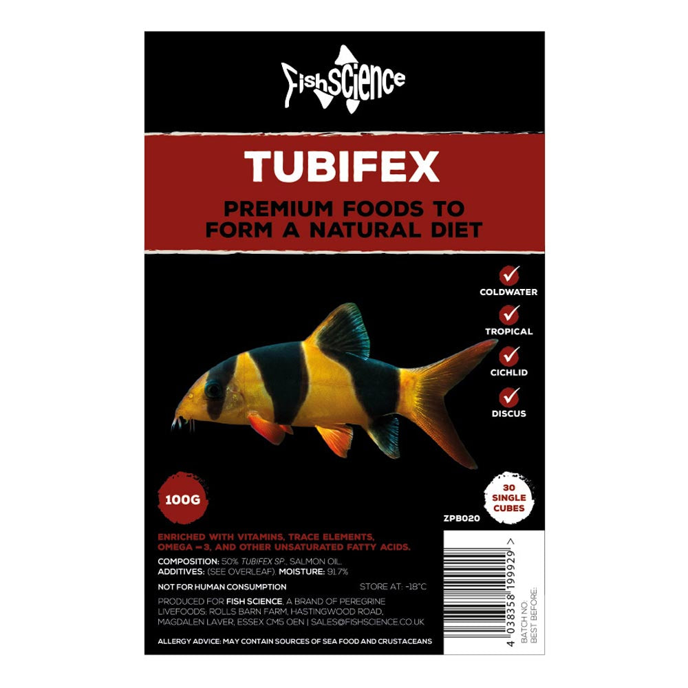 Fish Science Frozen Food Blister Pack Tubifex 100g (case of 10)
