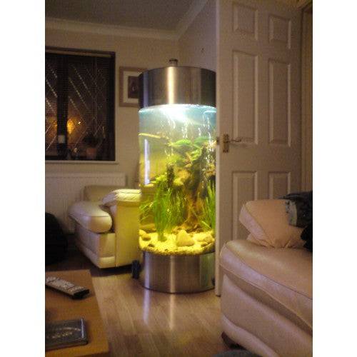 Stainless Steel Column Aquarium Fish Tank 268L - Real Aquatics