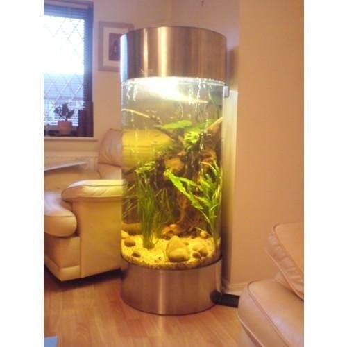 Stainless Steel Column Aquarium Fish Tank 268L - Real Aquatics