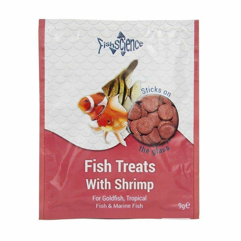 FishScience Fish Treats with Shrimp 9g Sachet - Real Aquatics