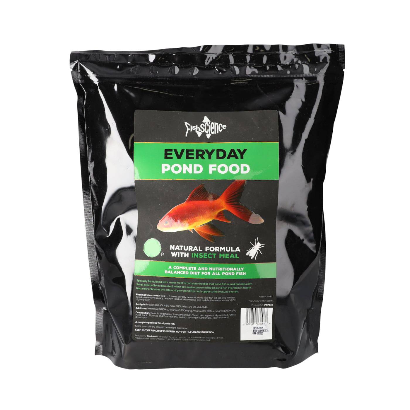 FishScience Everyday Pond Fish Food 225g/5L/10L - Real Aquatics