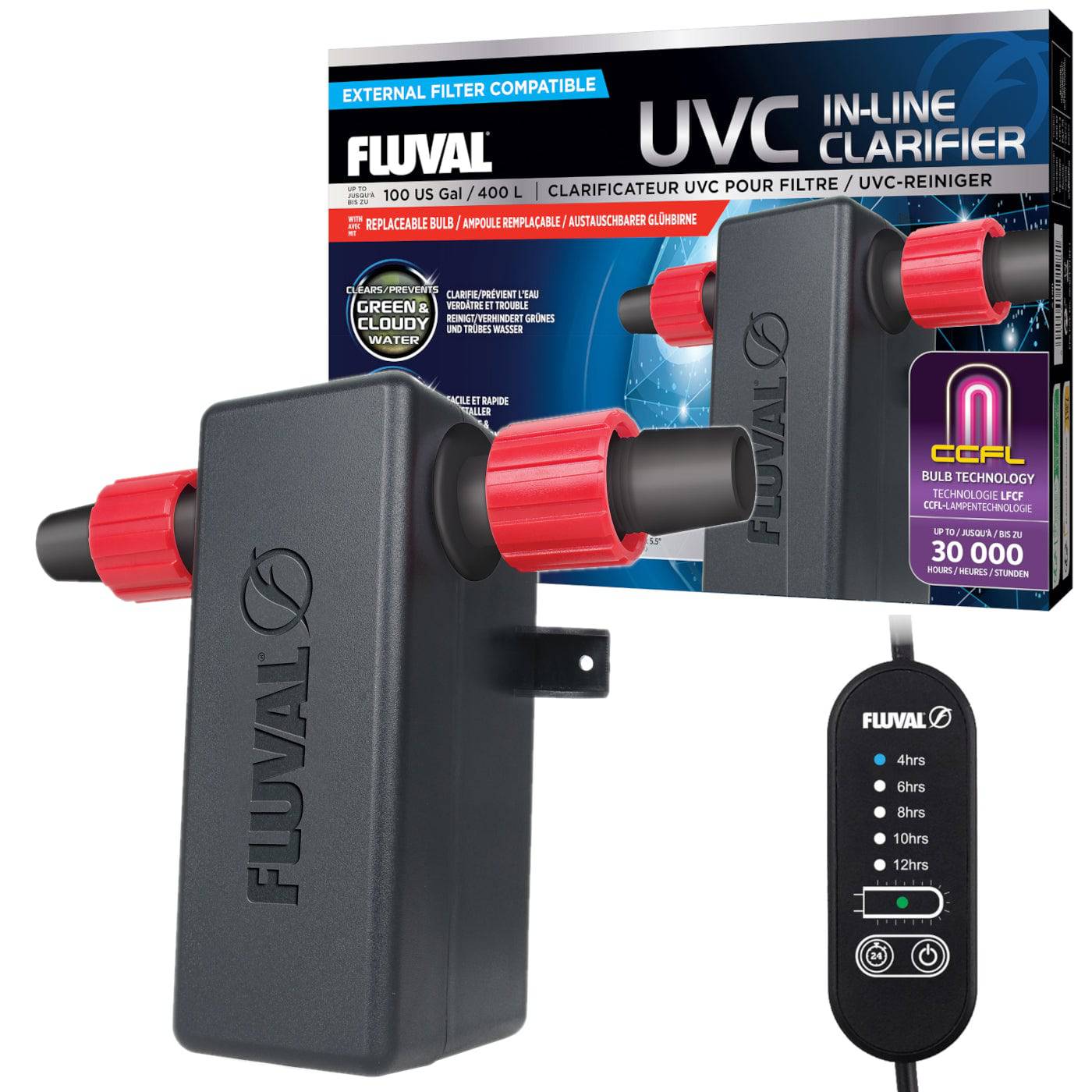 Fluval In-Line UVC Clarifier for tanks up to 400L (2024)