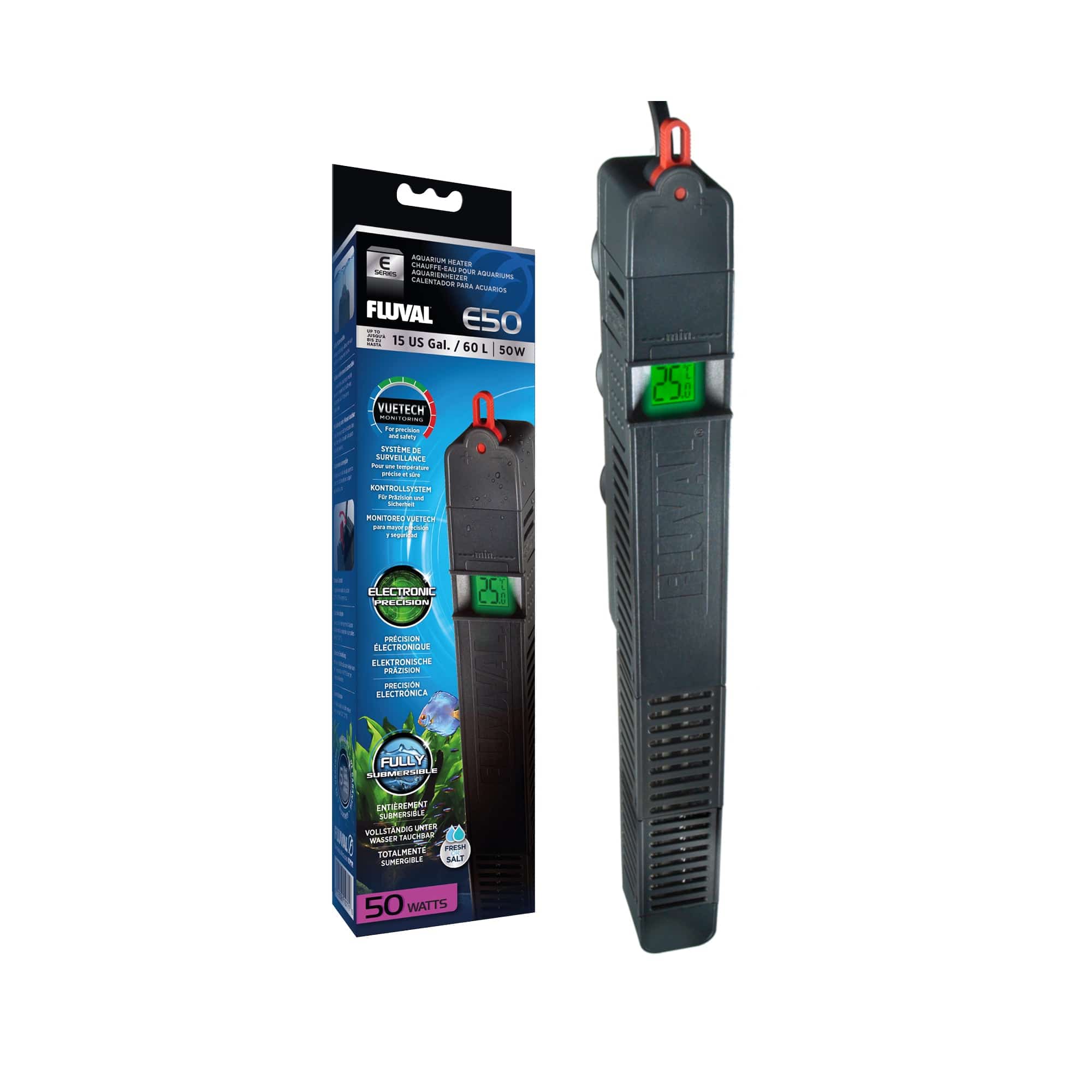 Fluval E Series Advanced Electronic Heaters 50w